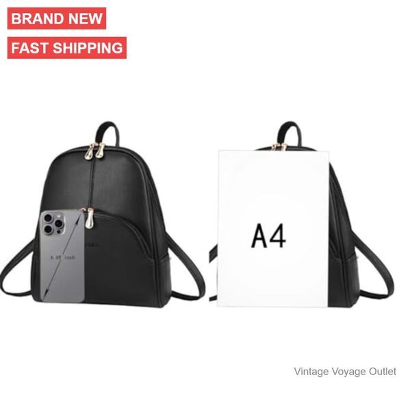 PU Leather Backpack Purse Adjustable Strap Casual Shoulder Bag Women main image 5